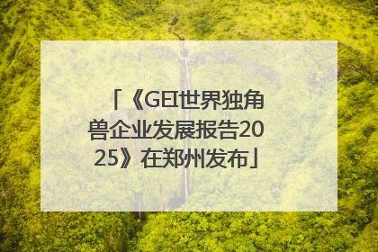 《GEI世界独角兽企业发展报告2025》在郑州发布