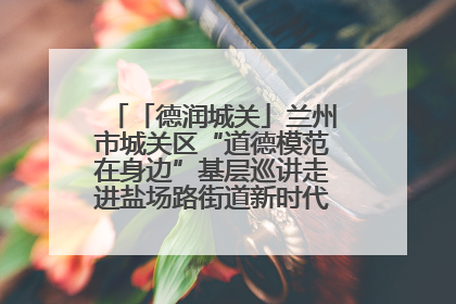 「德润城关」兰州市城关区“道德模范在身边”基层巡讲走进盐场路街道新时代文明实践所