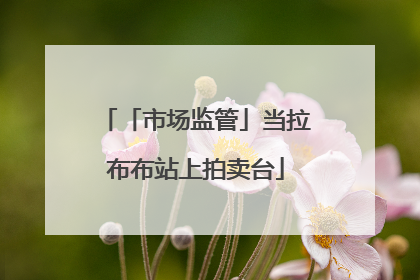 「市场监管」当拉布布站上拍卖台