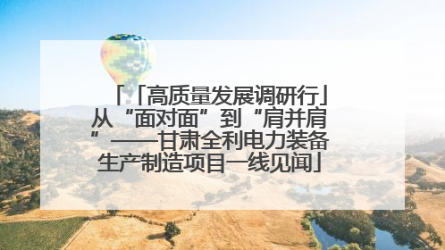 「高质量发展调研行」从“面对面”到“肩并肩”——甘肃全利电力装备生产制造项目一线见闻