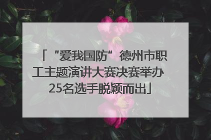 “爱我国防”德州市职工主题演讲大赛决赛举办 25名选手脱颖而出