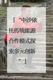 “中沙依托传统能源合作模式探索多元创新”