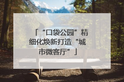 “口袋公园”精细化焕新打造“城市微客厅”