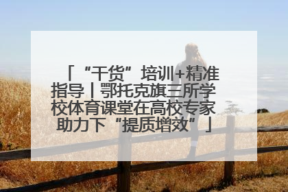 “干货”培训+精准指导丨鄂托克旗三所学校体育课堂在高校专家助力下“提质增效”