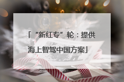“新红专”轮：提供海上智驾中国方案