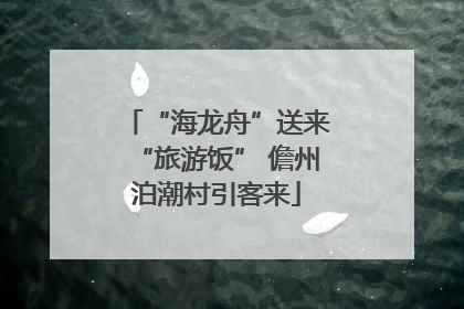 “海龙舟”送来“旅游饭” 儋州泊潮村引客来