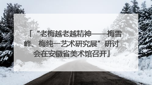 “老梅越老越精神——梅雪峰、梅纯一艺术研究展”研讨会在安徽省美术馆召开