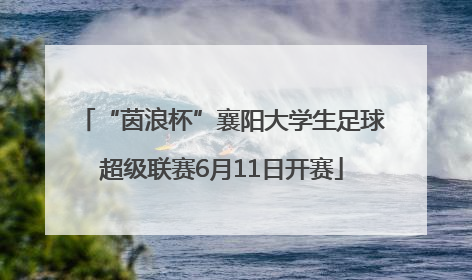 “茵浪杯”襄阳大学生足球超级联赛6月11日开赛