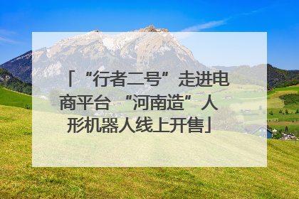 “行者二号”走进电商平台 “河南造”人形机器人线上开售