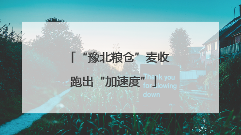 “豫北粮仓”麦收跑出“加速度”