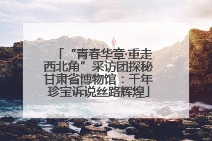 “青春华章·重走西北角”采访团探秘甘肃省博物馆：千年珍宝诉说丝路辉煌