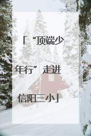 “顶端少年行”走进信阳三小