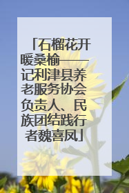石榴花开暖桑榆——记利津县养老服务协会负责人、民族团结践行者魏喜凤