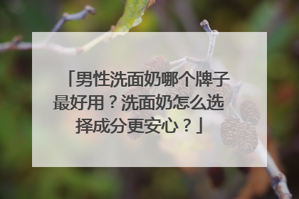男性洗面奶哪个牌子最好用？洗面奶怎么选择成分更安心？