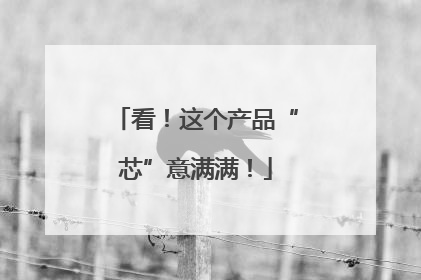 看！这个产品“芯”意满满！