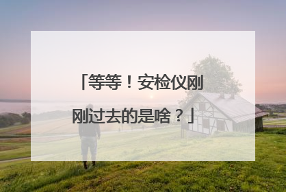 等等！安检仪刚刚过去的是啥？