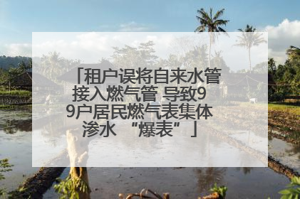 租户误将自来水管接入燃气管 导致99户居民燃气表集体渗水 “爆表”