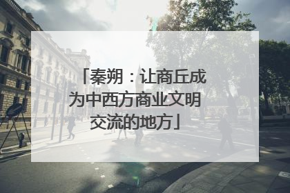 秦朔：让商丘成为中西方商业文明交流的地方