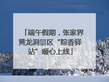 端午假期，张家界黄龙洞景区“粽香驿站”暖心上线