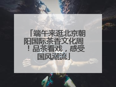 端午来逛北京朝阳国际茶香文化周！品茶看戏，感受国风潮流