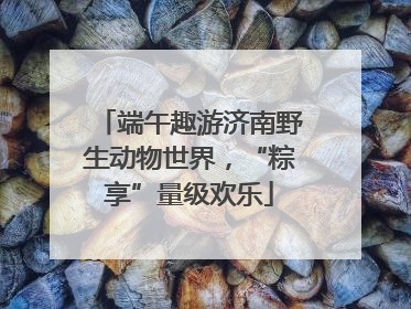 端午趣游济南野生动物世界，“粽享”量级欢乐