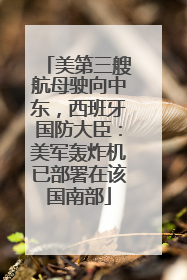 美第三艘航母驶向中东，西班牙国防大臣：美军轰炸机已部署在该国南部