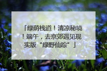 绿荫栈道！清凉秘境！端午，去京郊遇见现实版“绿野仙踪”