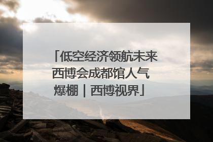 低空经济领航未来 西博会成都馆人气爆棚｜西博视界
