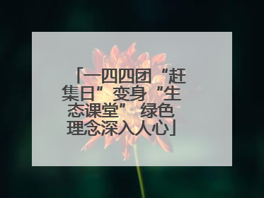 一四四团“赶集日”变身“生态课堂” 绿色理念深入人心