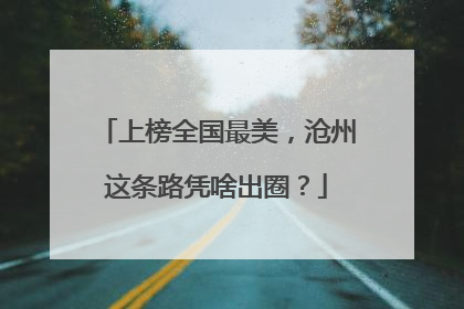 上榜全国最美，沧州这条路凭啥出圈？