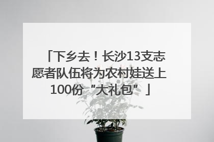 下乡去！长沙13支志愿者队伍将为农村娃送上100份“大礼包”