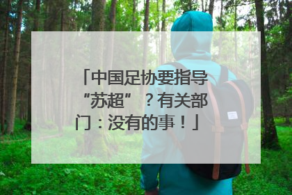 中国足协要指导“苏超”？有关部门：没有的事！