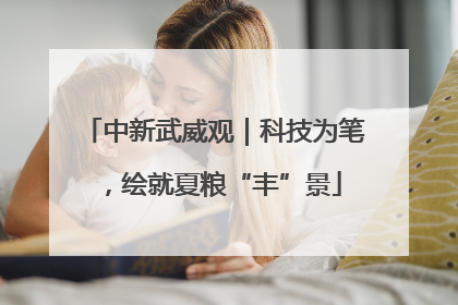 中新武威观｜科技为笔，绘就夏粮“丰”景