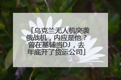 乌克兰无人机突袭俄战机，内应是他？曾在基辅当DJ，去年底开了货运公司