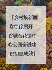 乡村焕新画卷徐徐展开！谷城石花镇中心公园奋进建设初显成效