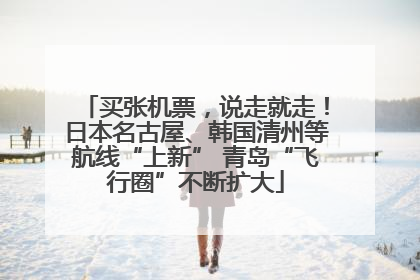 买张机票，说走就走！日本名古屋、韩国清州等航线“上新” 青岛“飞行圈”不断扩大