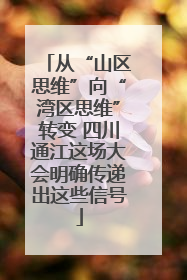 从“山区思维”向“湾区思维”转变 四川通江这场大会明确传递出这些信号