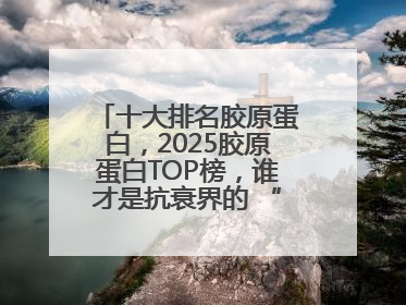 十大排名胶原蛋白，2025胶原蛋白TOP榜，谁才是抗衰界的 “真王者”？