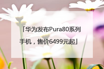 华为发布Pura80系列手机，售价6499元起