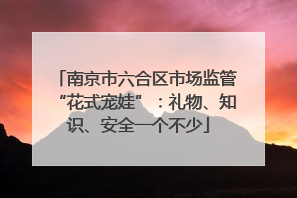 南京市六合区市场监管“花式宠娃”：礼物、知识、安全一个不少