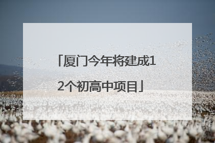 厦门今年将建成12个初高中项目