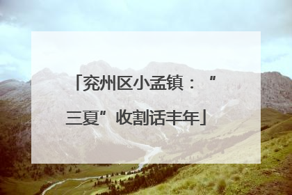 兖州区小孟镇：“三夏”收割话丰年