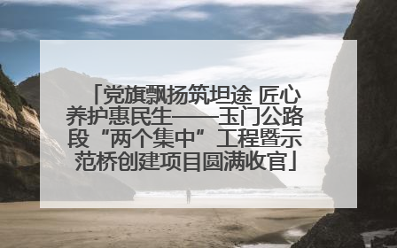 党旗飘扬筑坦途 匠心养护惠民生——玉门公路段“两个集中”工程暨示范桥创建项目圆满收官