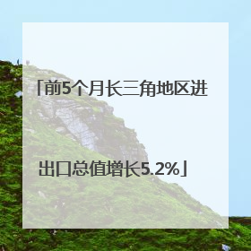 前5个月长三角地区进出口总值增长5.2%