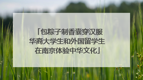 包粽子制香囊穿汉服 华裔大学生和外国留学生在南京体验中华文化