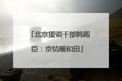 北京援疆干部韩殿臣：京情暖和田