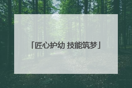 匠心护幼 技能筑梦