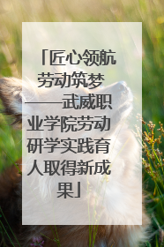 匠心领航 劳动筑梦——武威职业学院劳动研学实践育人取得新成果