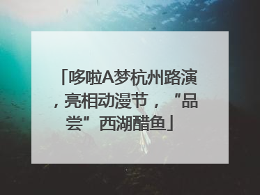 哆啦A梦杭州路演，亮相动漫节，“品尝”西湖醋鱼