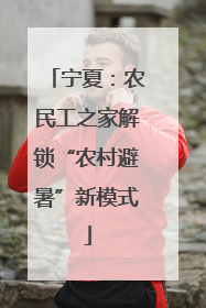 宁夏：农民工之家解锁“农村避暑”新模式